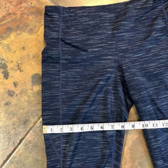 Athleta Blue and White Herringbone Women’s Leggings Size LT - Picture 7 of 12